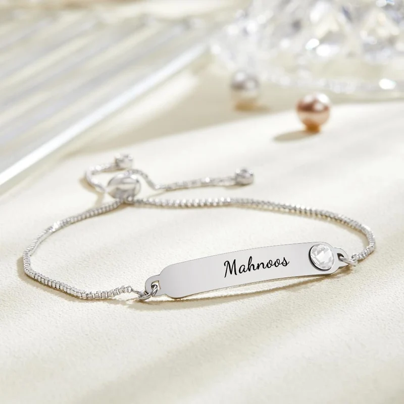 Namensarmband mit Strass - Geschenkidee