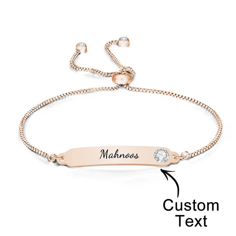 Namensarmband mit Strass - Geschenkidee