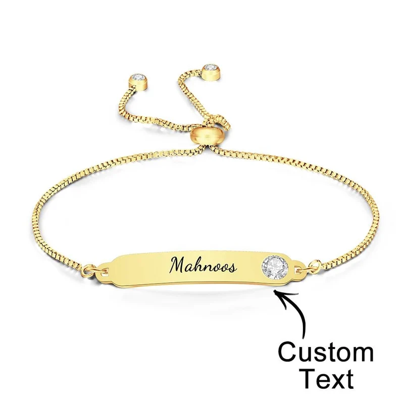 Namensarmband mit Strass - Geschenkidee