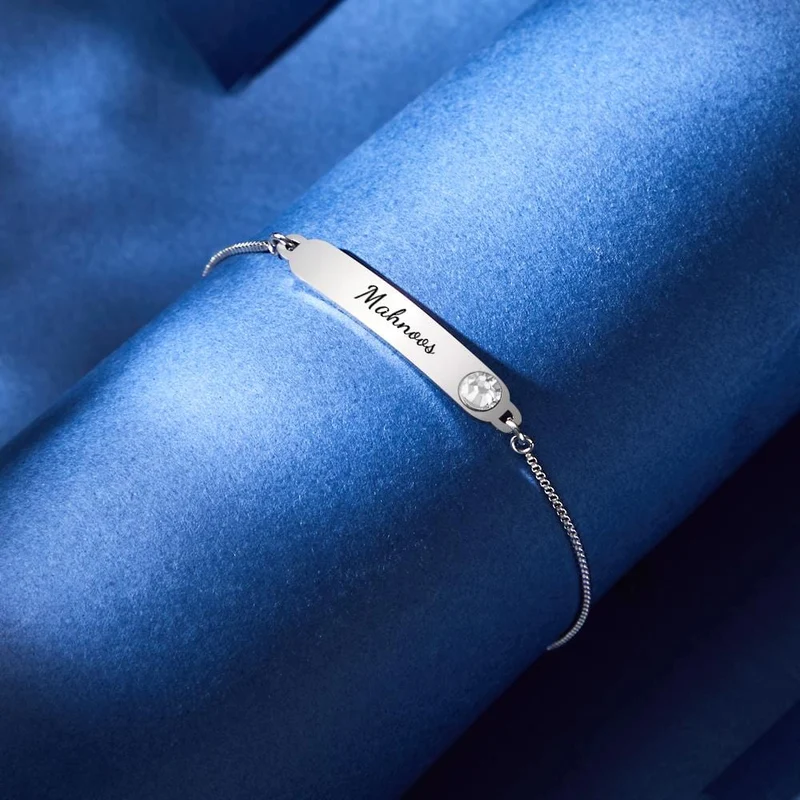 Namensarmband mit Strass - Geschenkidee