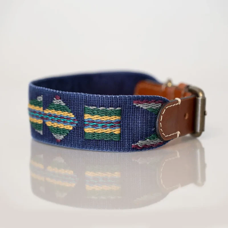 Bohemian Hundehalsband - "Blue Tribal Collar" - Buddys