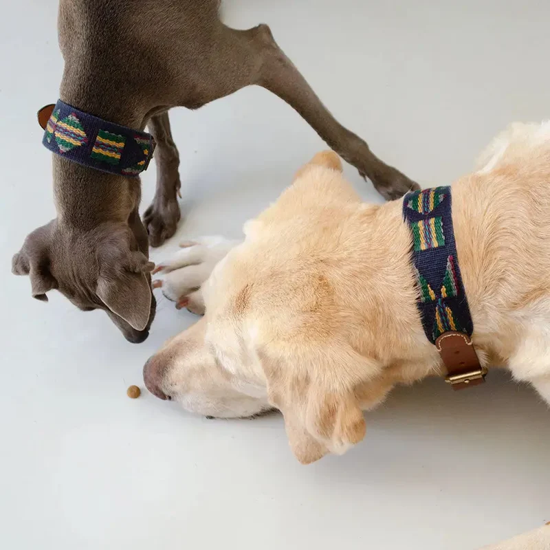 Bohemian Hundehalsband - "Blue Tribal Collar" - Buddys