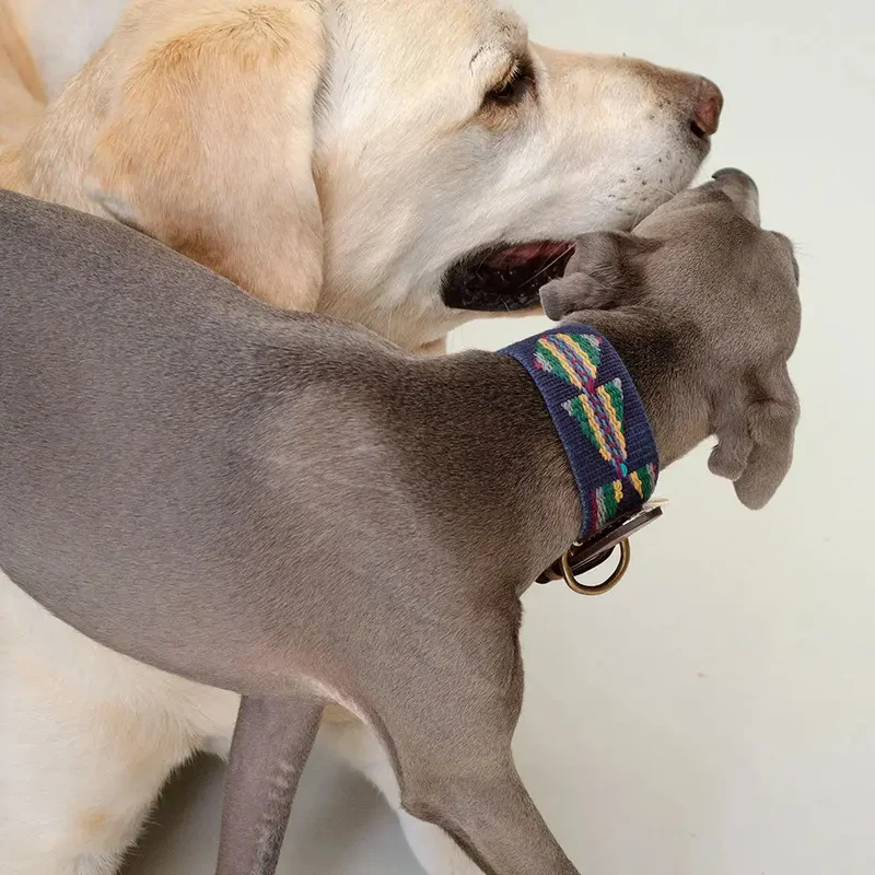 Bohemian Hundehalsband - "Blue Tribal Collar" - Buddys