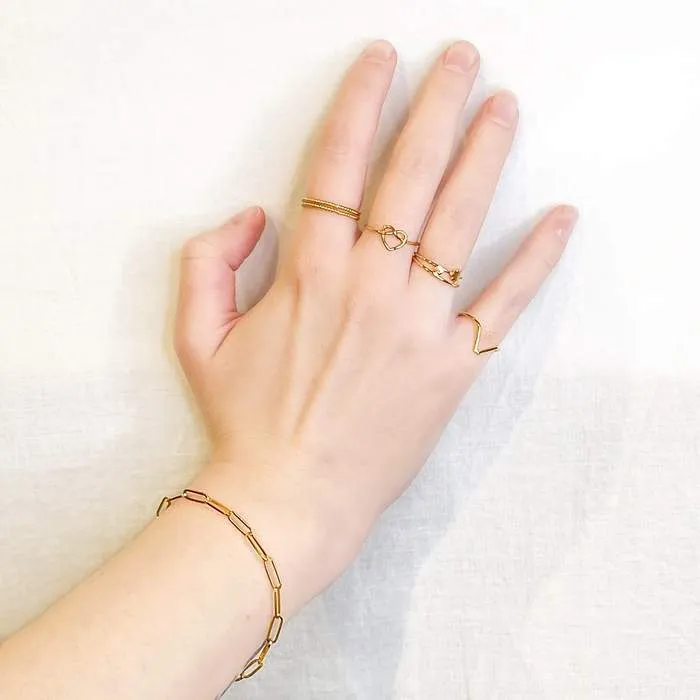 Vergoldetes langes Gliederarmband