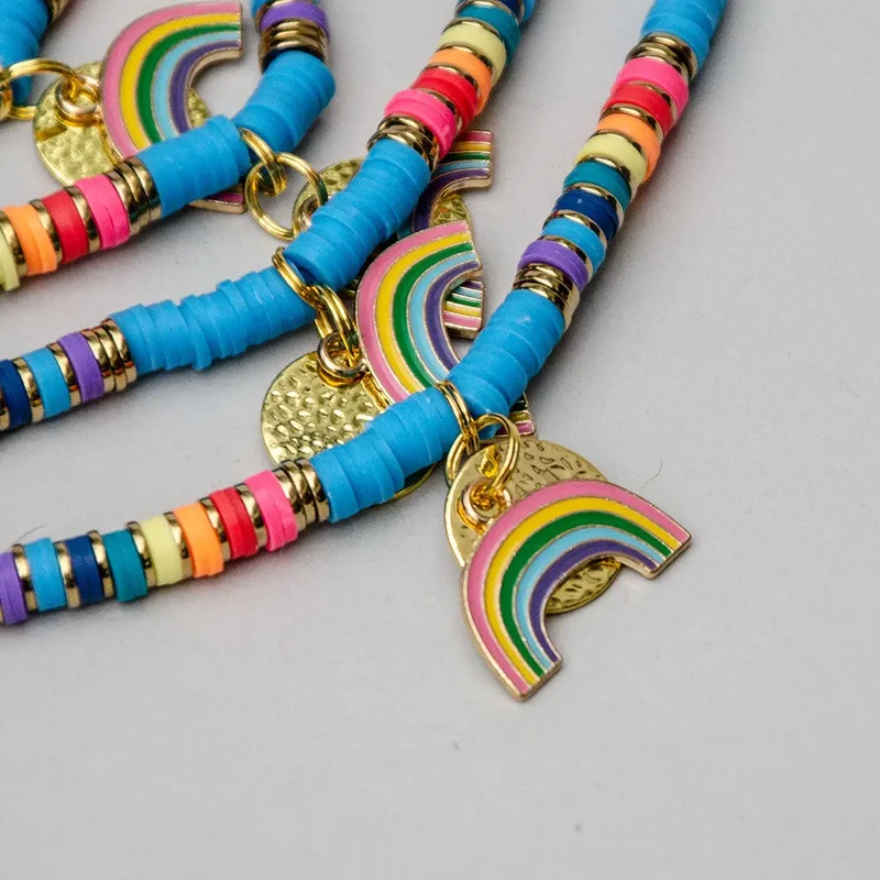 Bohemian Hundekette - "ibiza jewel BLUE"
