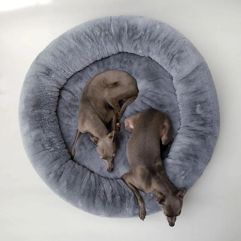 Flauschiges Hundebett "Day Dream" - grau