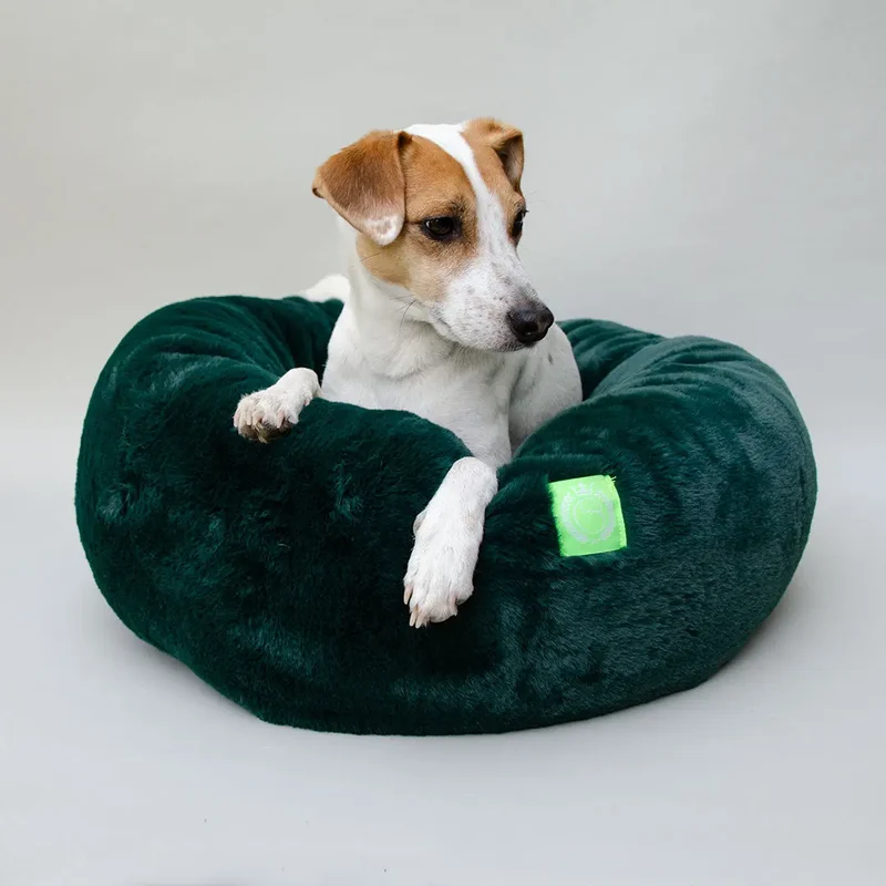 Kuschelbett für Hunde "Royal Pouf" - grün
