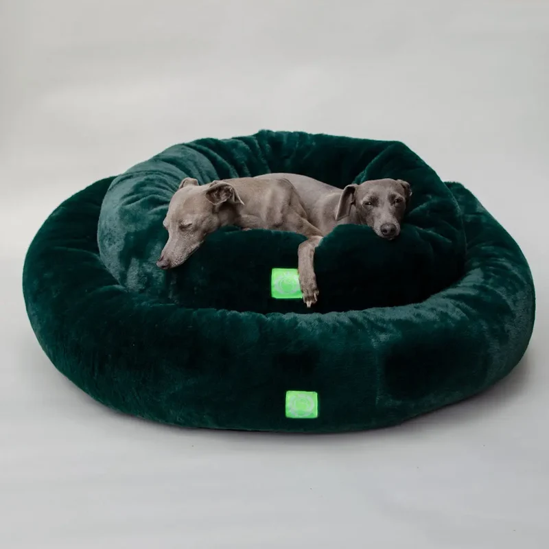 Kuschelbett für Hunde "Royal Pouf" - grün