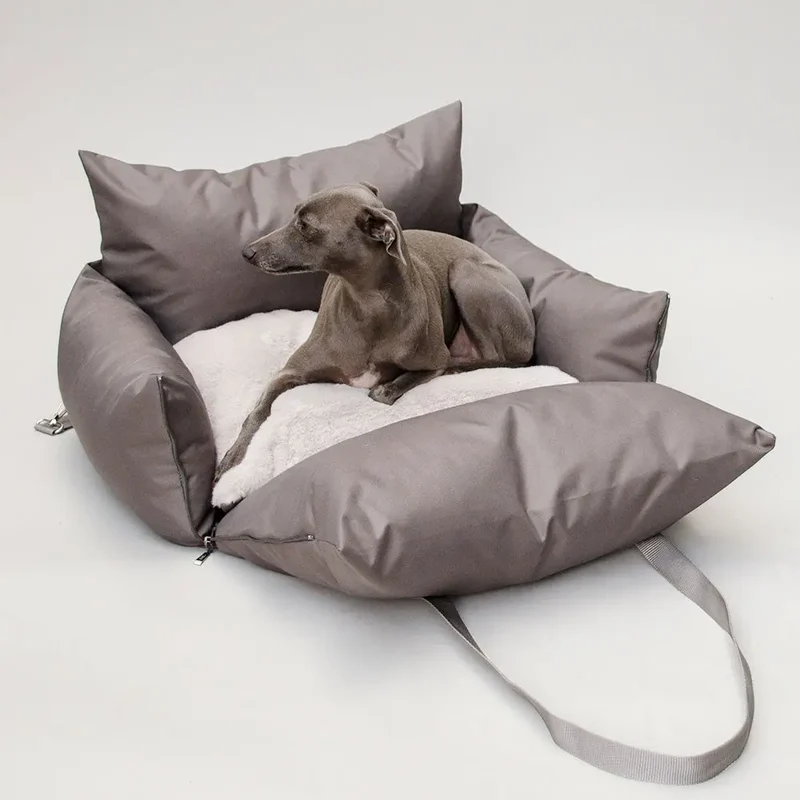 ISOFIX-Hundeautositz „Slide Out Deluxe" – Taupe