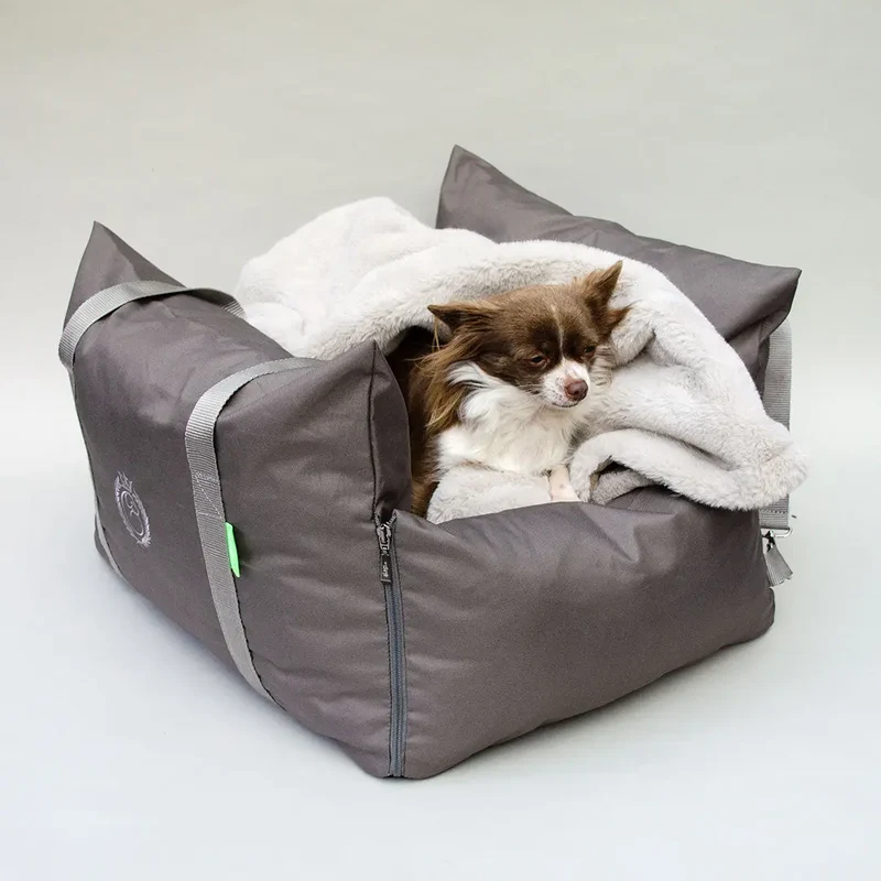 ISOFIX-Hundeautositz „Slide Out Deluxe" – Taupe