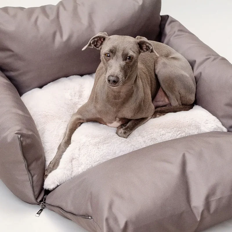 ISOFIX-Hundeautositz „Slide Out Deluxe" – Taupe