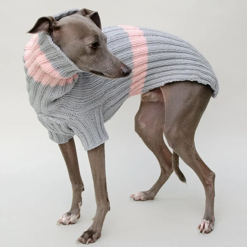 Hundepulli - grey/rosé - made in Germany