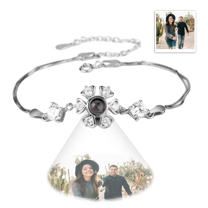 Projektion Foto-Armband mit Zirkonen