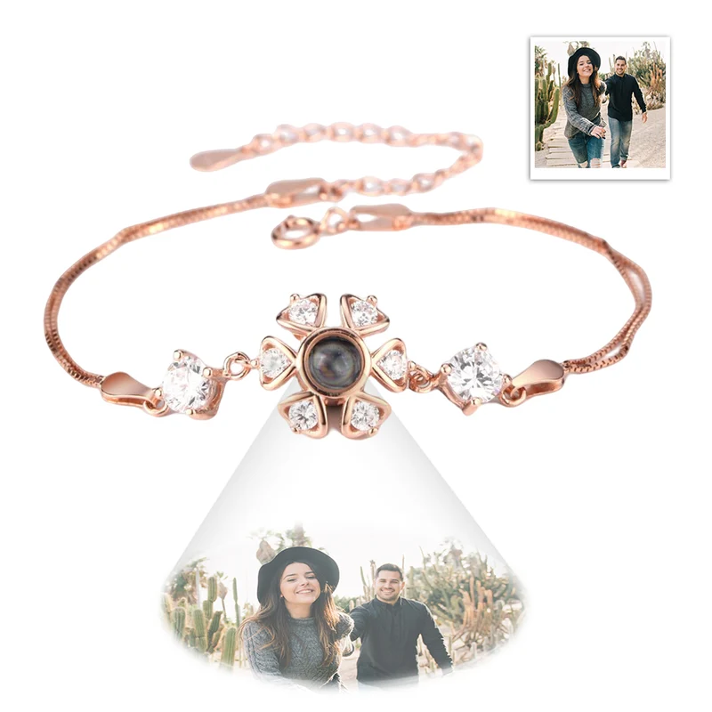 Projektion Foto-Armband mit Zirkonen