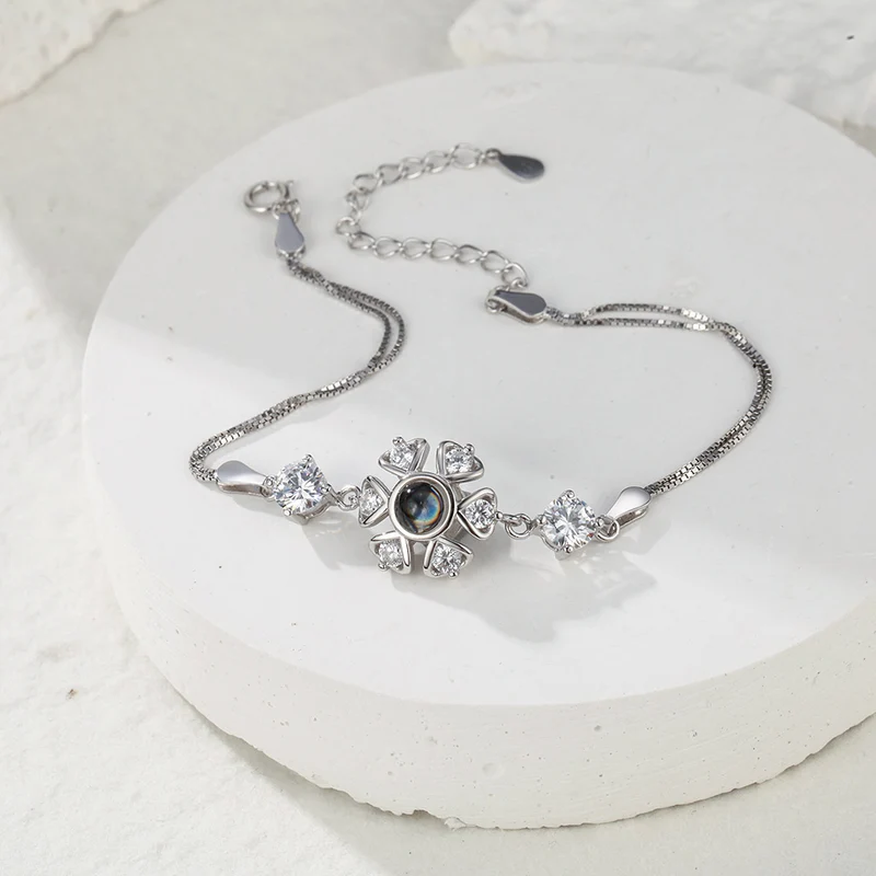 Projektion Foto-Armband mit Zirkonen