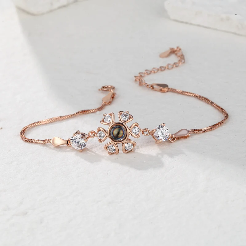 Projektion Foto-Armband mit Zirkonen