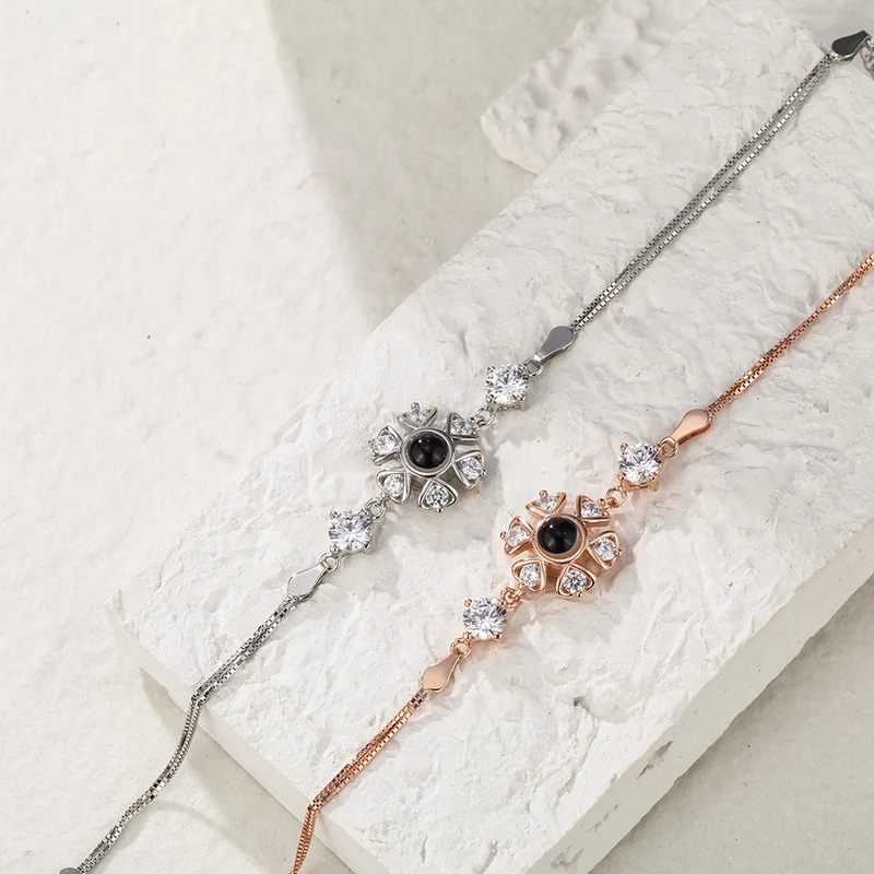 Projektion Foto-Armband mit Zirkonen