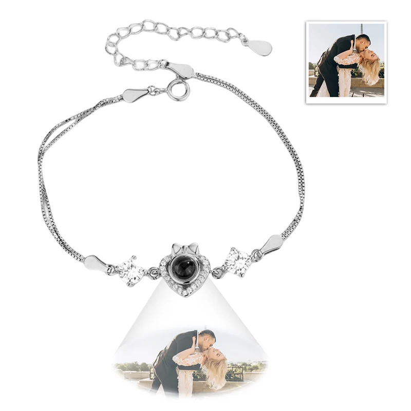 Foto Projektion Armband 925 Sterling Silber