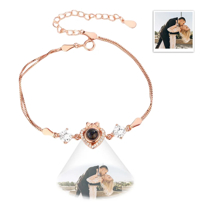Foto Projektion Armband 925 Sterling Silber