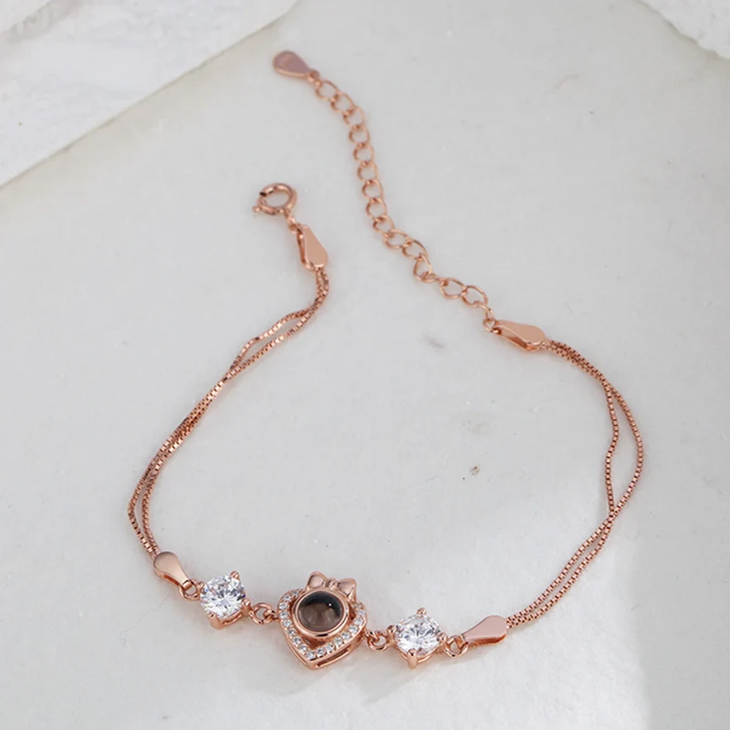 Foto Projektion Armband 925 Sterling Silber
