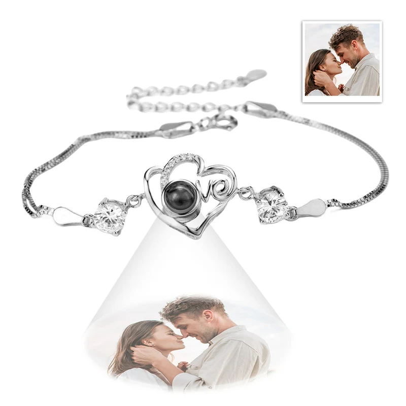 Foto Projektion Armband 925 Sterling Silber
