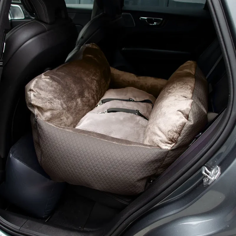 Hundeautositz „Deluxe Creme" – XXL