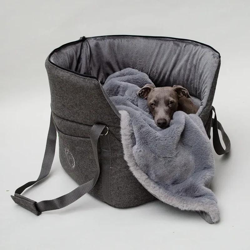 Luxus Hundedecke "Plaid - Deluxe" grau