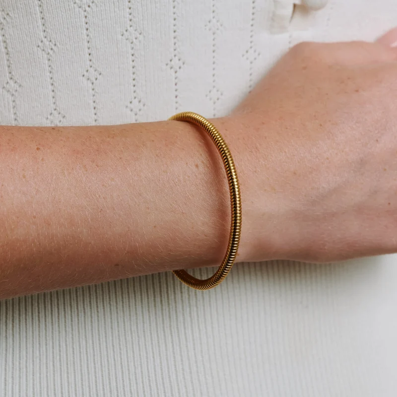 MIVA Gold Abgerundetes Kettenarmband