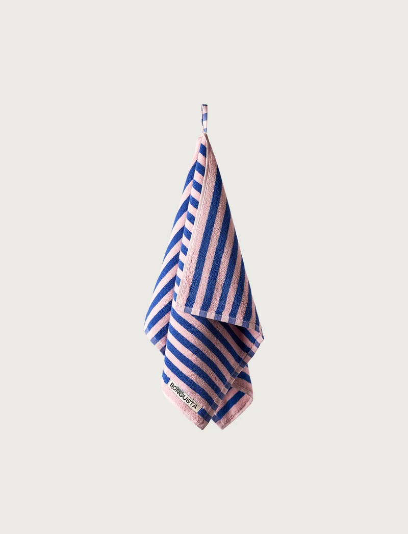 Badetuch „Naram“ in schillerndem Blau und Rosa