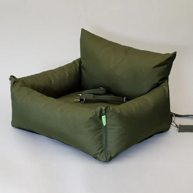 Hundeautositz „Slide Out" – Oliv