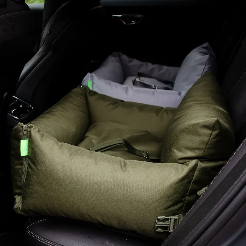 Hundeautositz „Slide Out" – Oliv