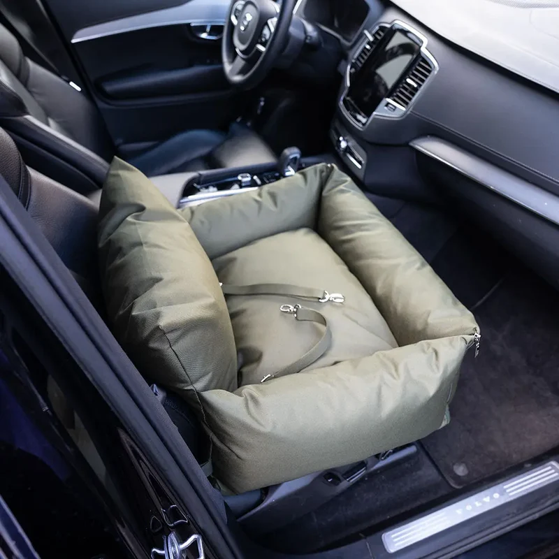 Hundeautositz „Slide Out" – Oliv