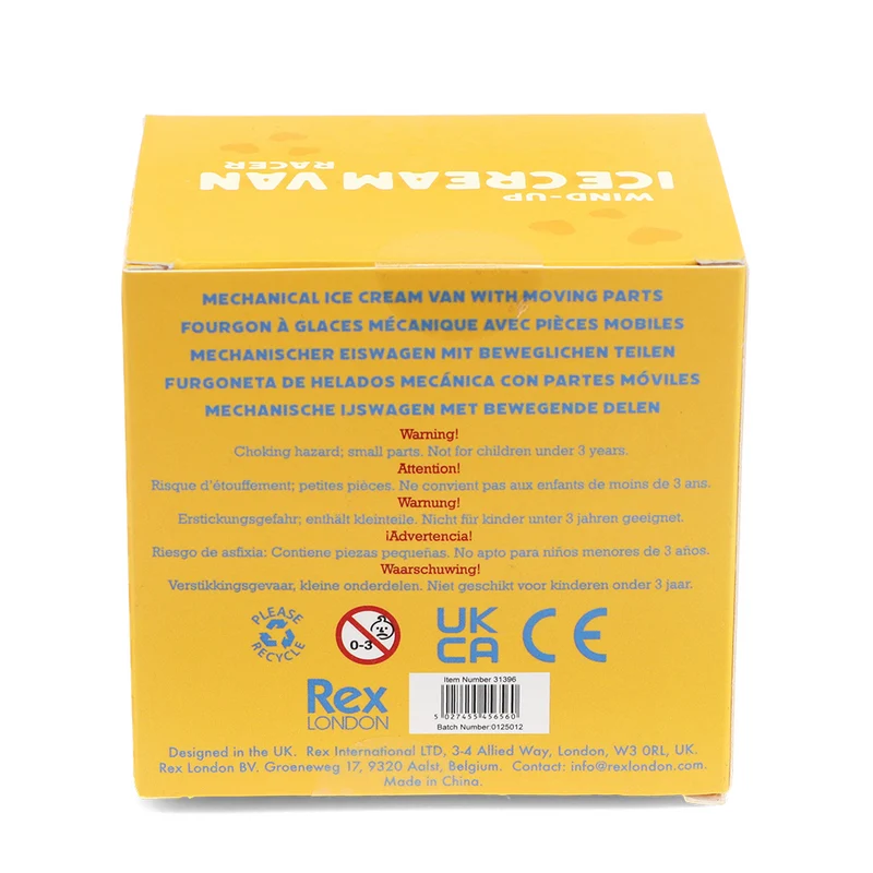 Blaues Aufzieh-Eiswagen-Rennauto-Spielzeug