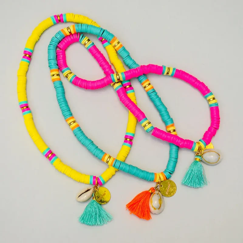 Bohemian Hundekette - "ibiza jewel YELLOW"