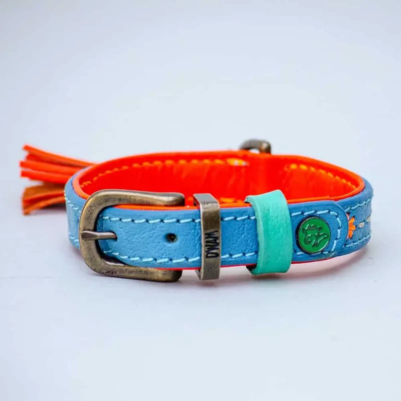 Halsband im Bohemian Look - "ibiza lounge PETIT" - blau