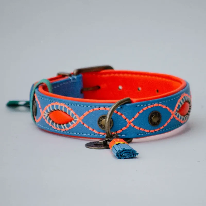 Halsband im Bohemian Look - "ibiza lounge PETIT" - blau