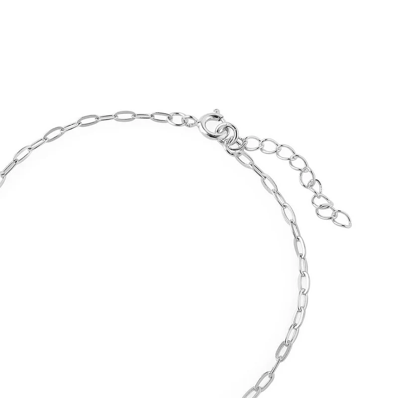 Silbernes kurzes Gliederarmband