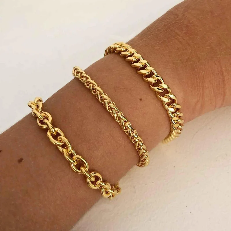Goldenes Rolo-Kettenarmband
